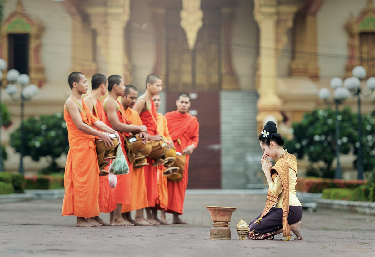 Mönche in Laos