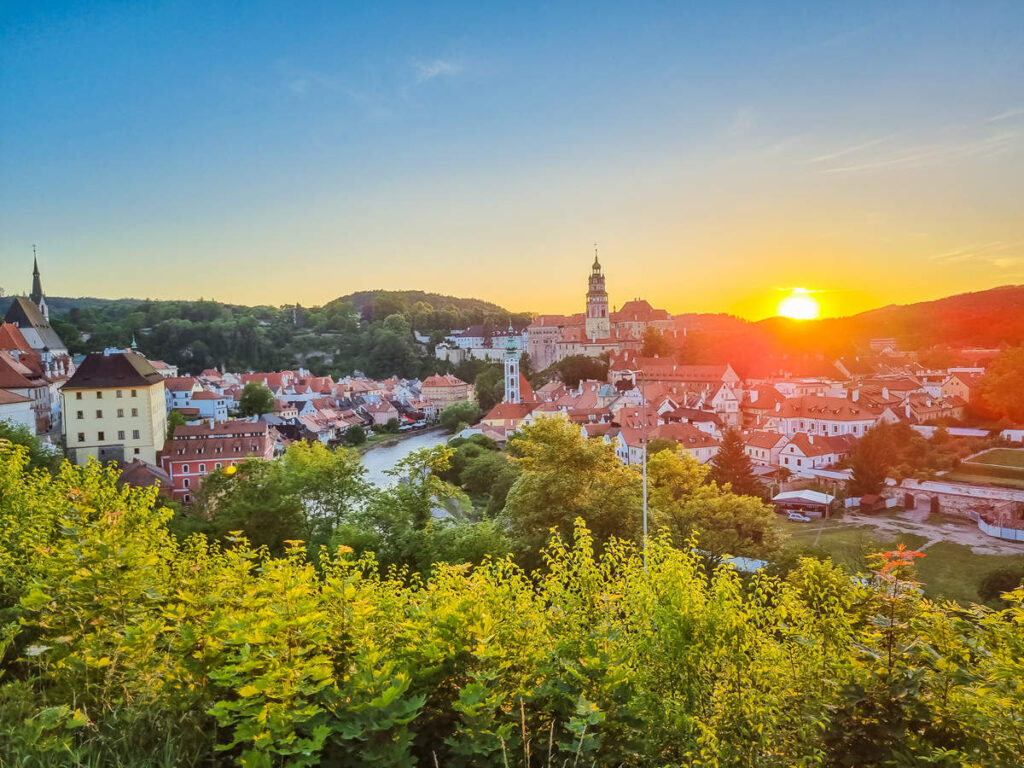 Sonnenuntergang Český Krumlov