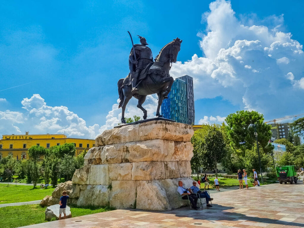Skanderbeg Statue Tirana