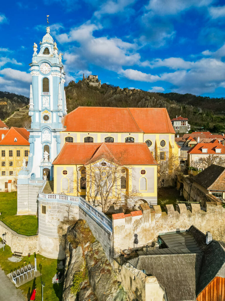 Stift Dürnstein aus der Luft