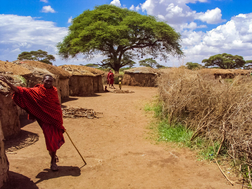 Masai Dorf im Amboseli Nationalpark