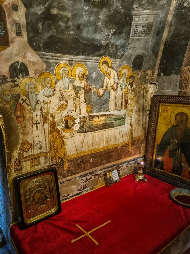 Wandmalerei im Kloster Sveti Naum