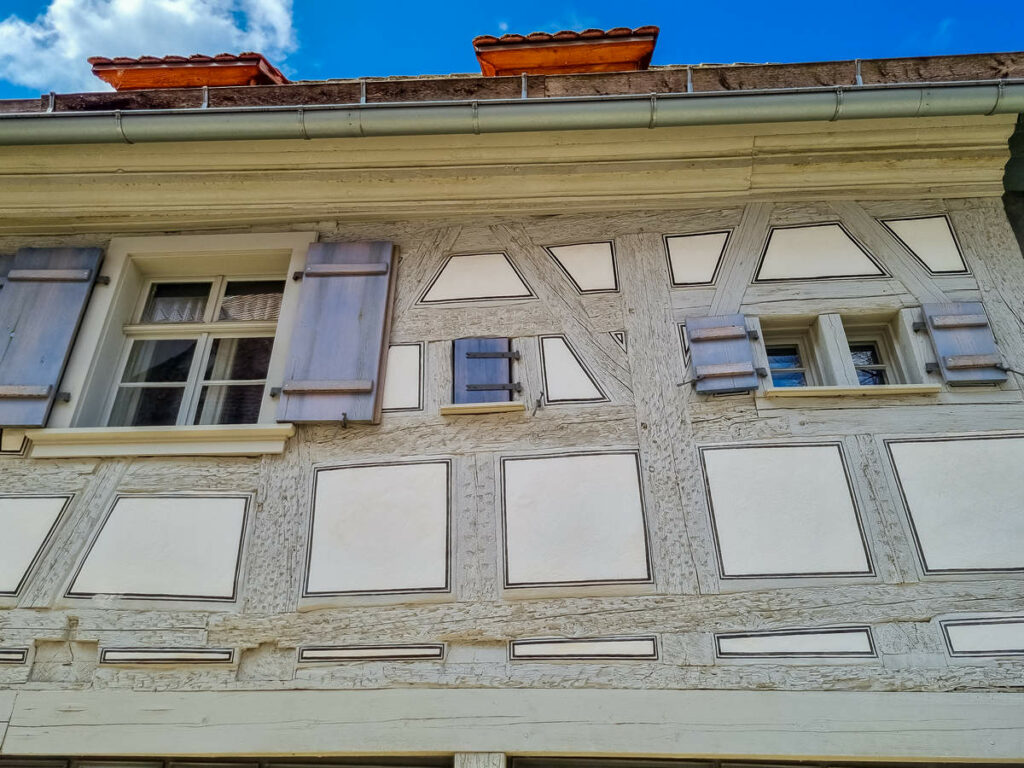 Fenster des ältesten Fachwerkhaus Forchheim