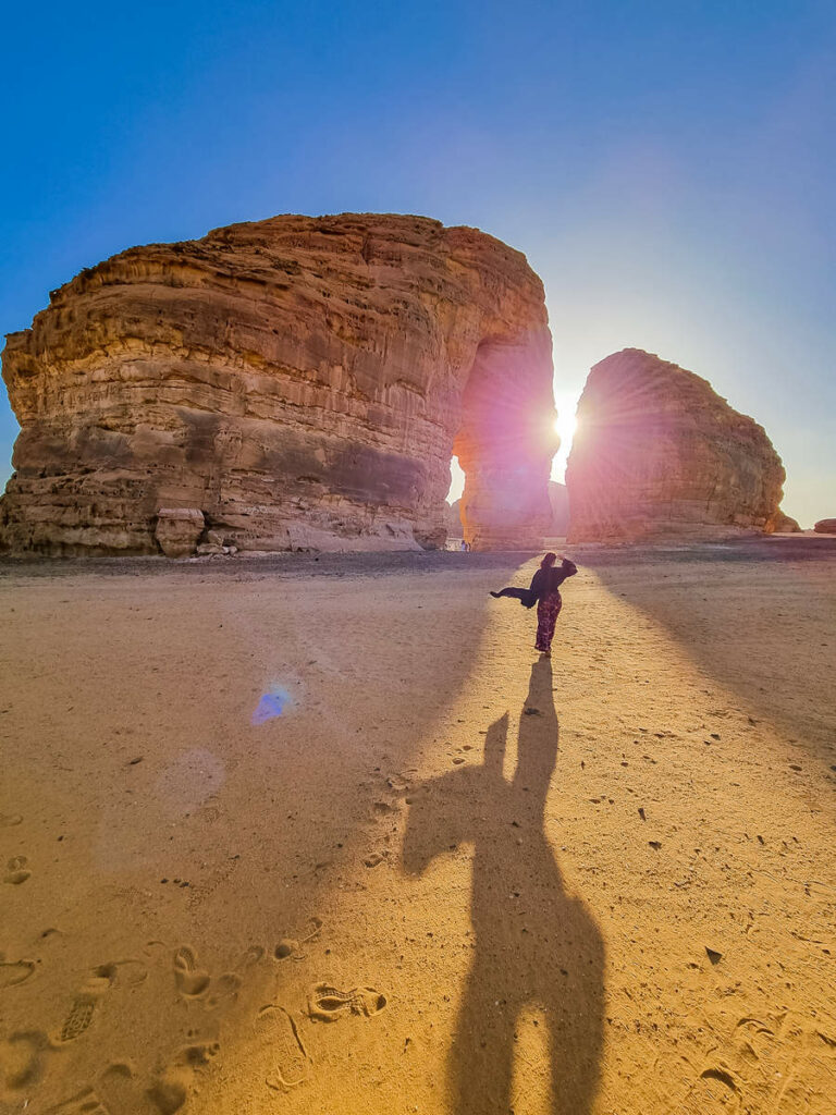 Elephant Rock Al Ula - Sonnenuntergang