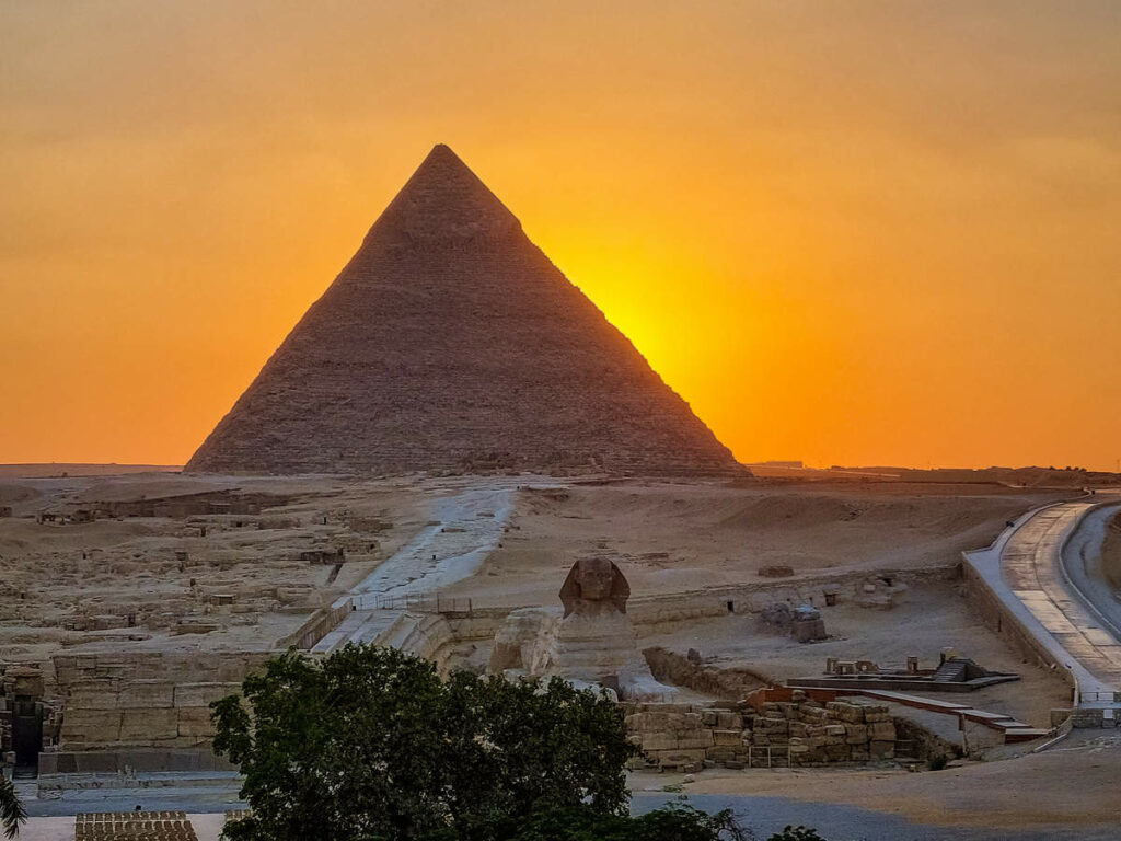 Sonnenuntergang Gizeh Pyramide