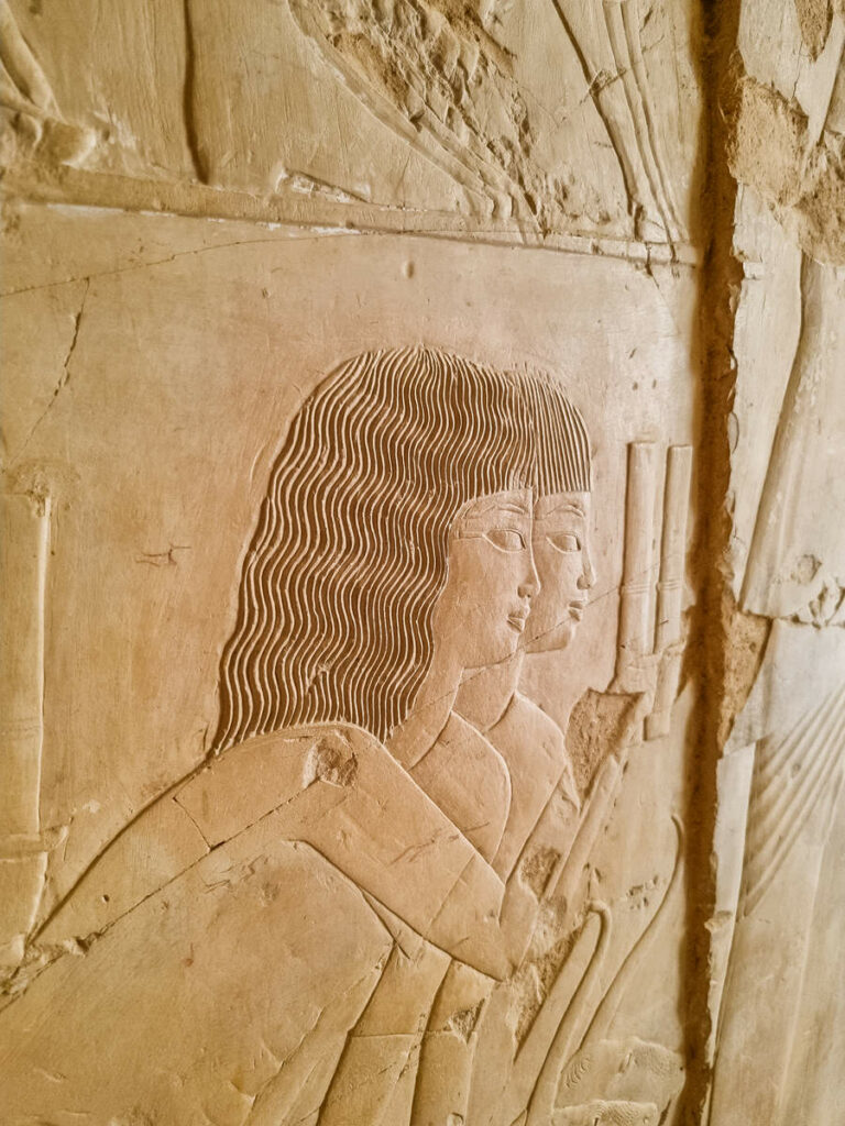 Grab von Khaemhat Frau Haare schwarz