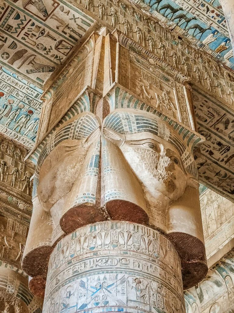 Hathor Säule Dendera Tempel