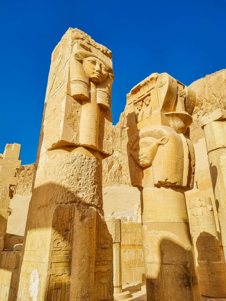 Hathor Säulen Totentempel von Hatschepsut