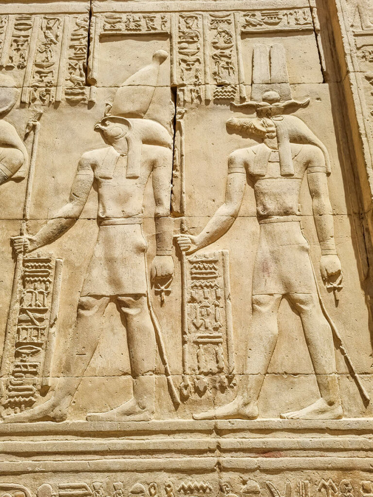 Horus & Sobek Relief Doppeltempel Kom Ombo