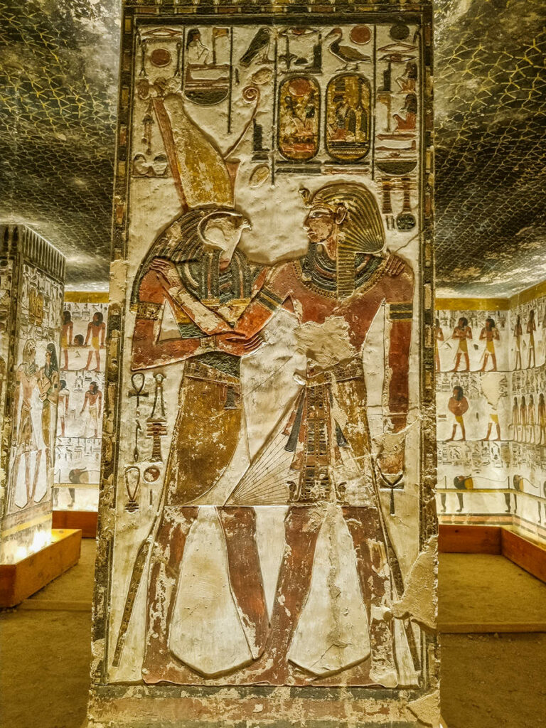 Horus und Sethos I. Grab von Sethos I.