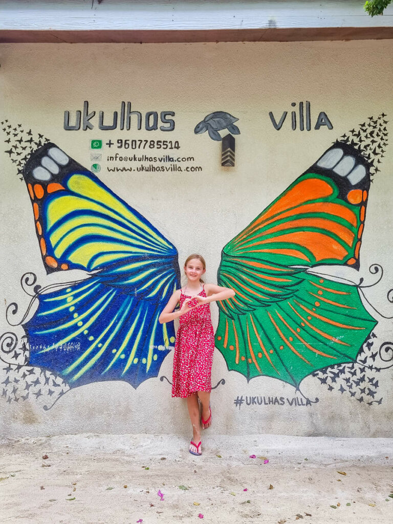 Schmetterlingsflügel Graffiti Ukulhas