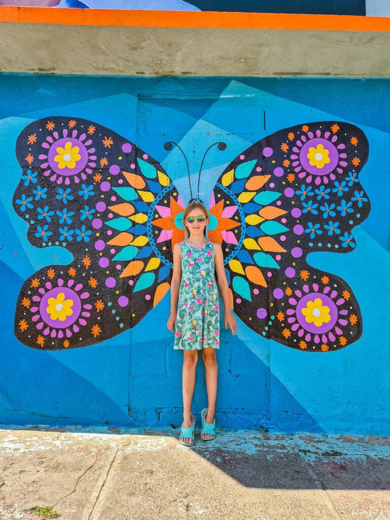 Los Pepines Butterfly Mural
