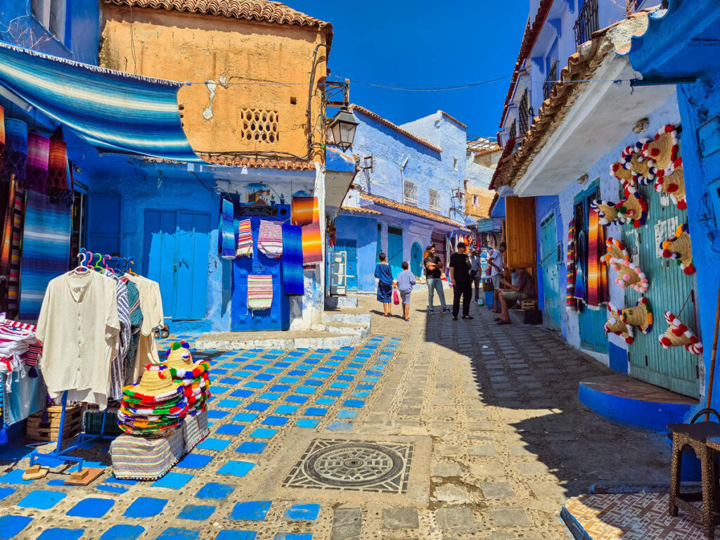 Eine Straße in Chefchaouen