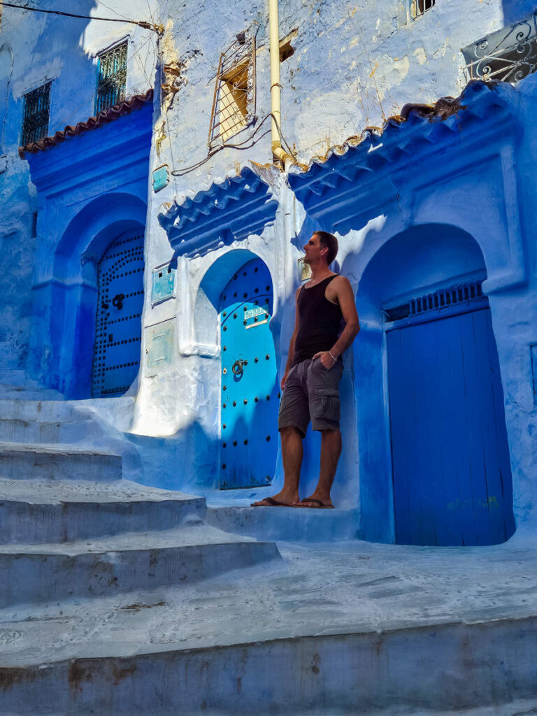Drei blaue Türen Chefchaouen