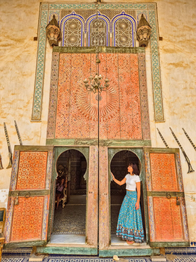 El Glaoui Palace Tür zu einem Raum