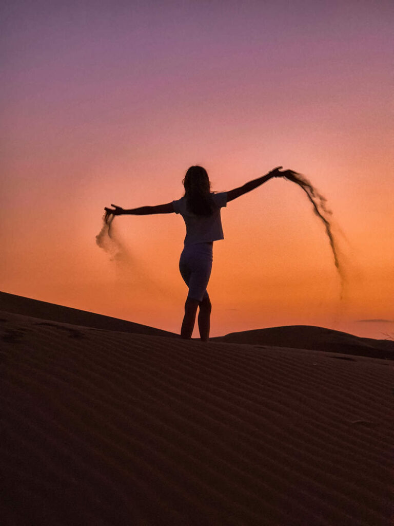 Erg Chegaga Sonnenuntergang