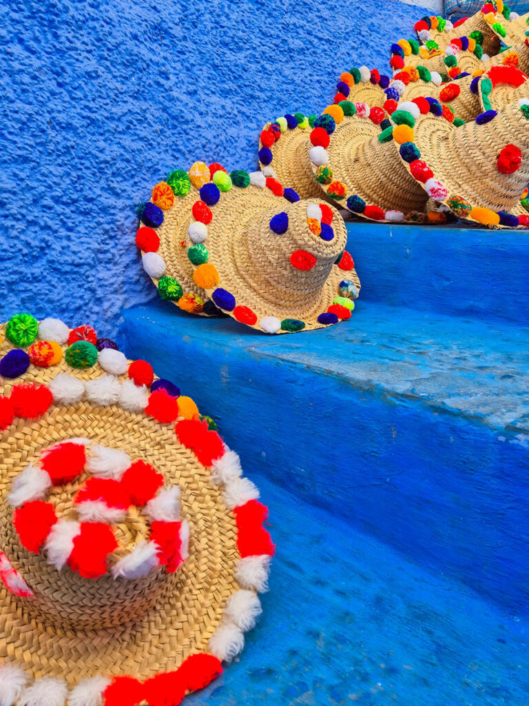 Traditionelle Berber Hüte in Chefchaouen