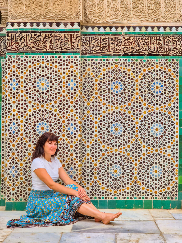 Wand Mosaiken Medersa Al-Attarine Fès