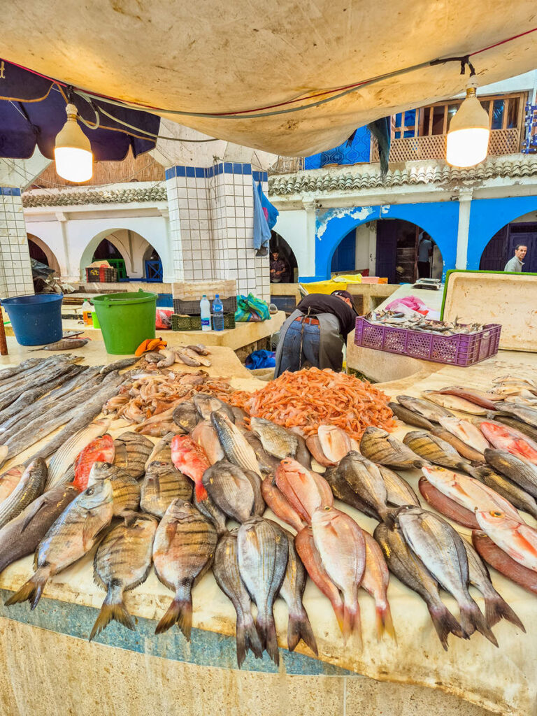 Fischmarkt in dem Souk Essaouira