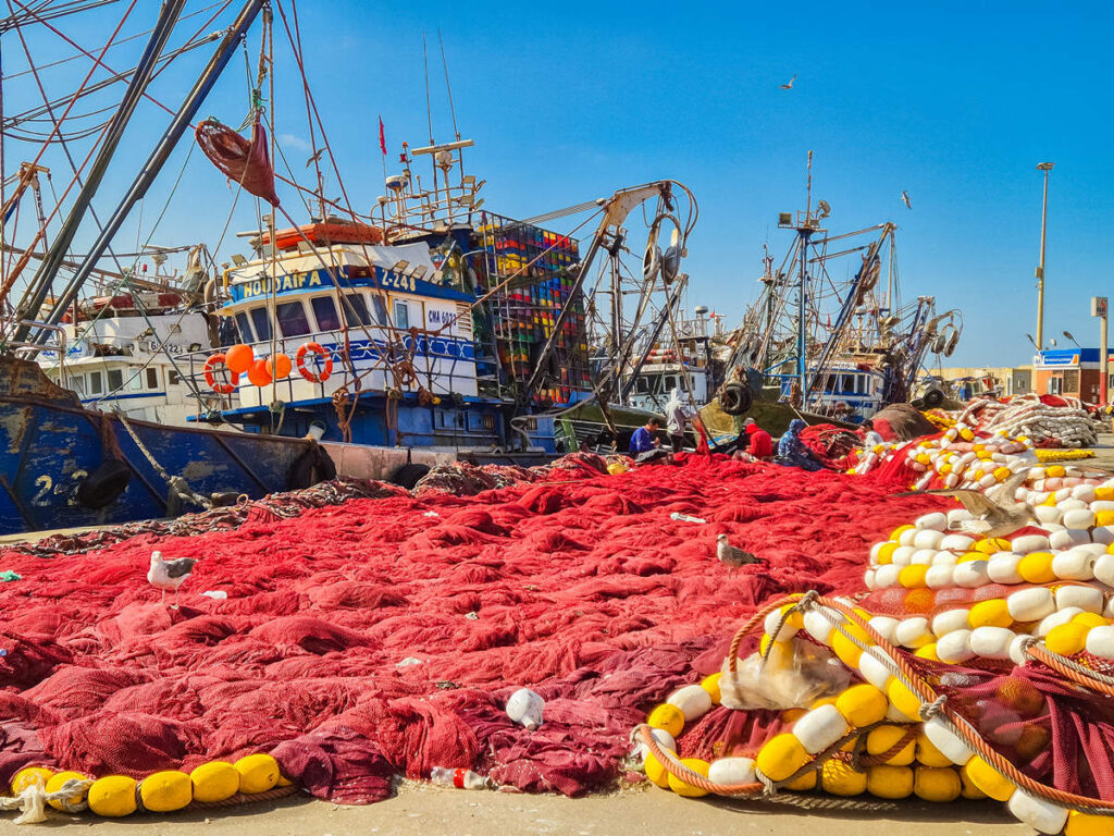 Fischernetze Hafen Essaouira