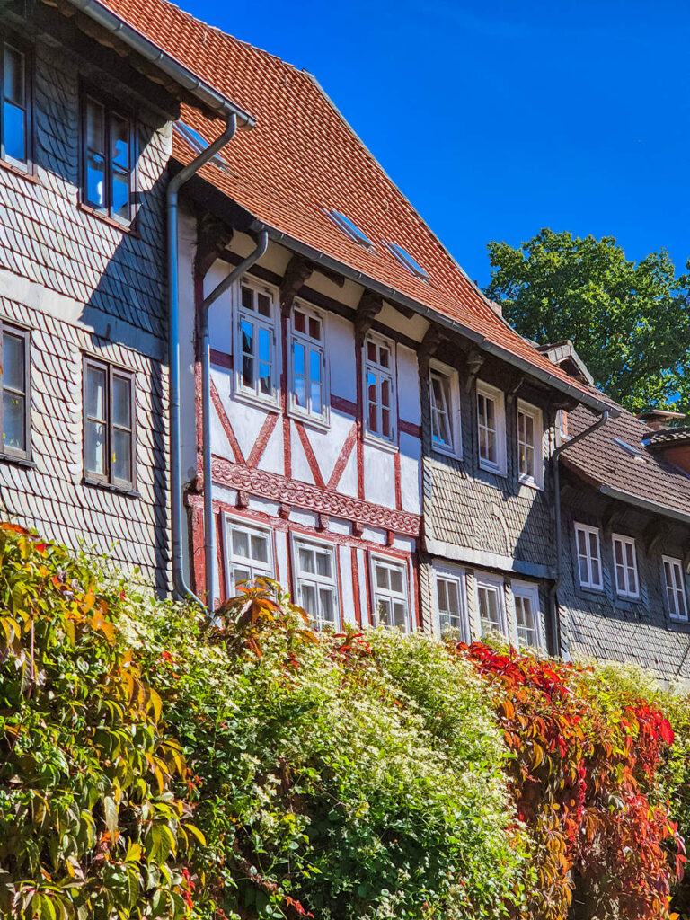 Fachwerkhaus mit Holzschindeln in Hornburg