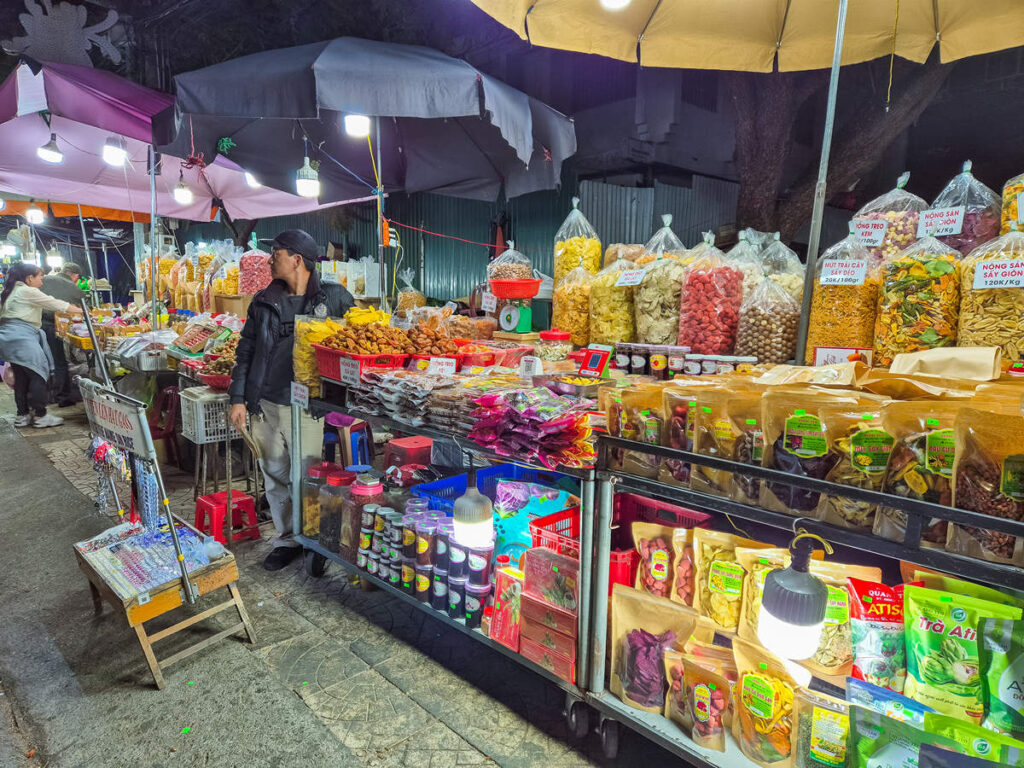 Da Lat Nachtmarkt Getrocknete Früchte