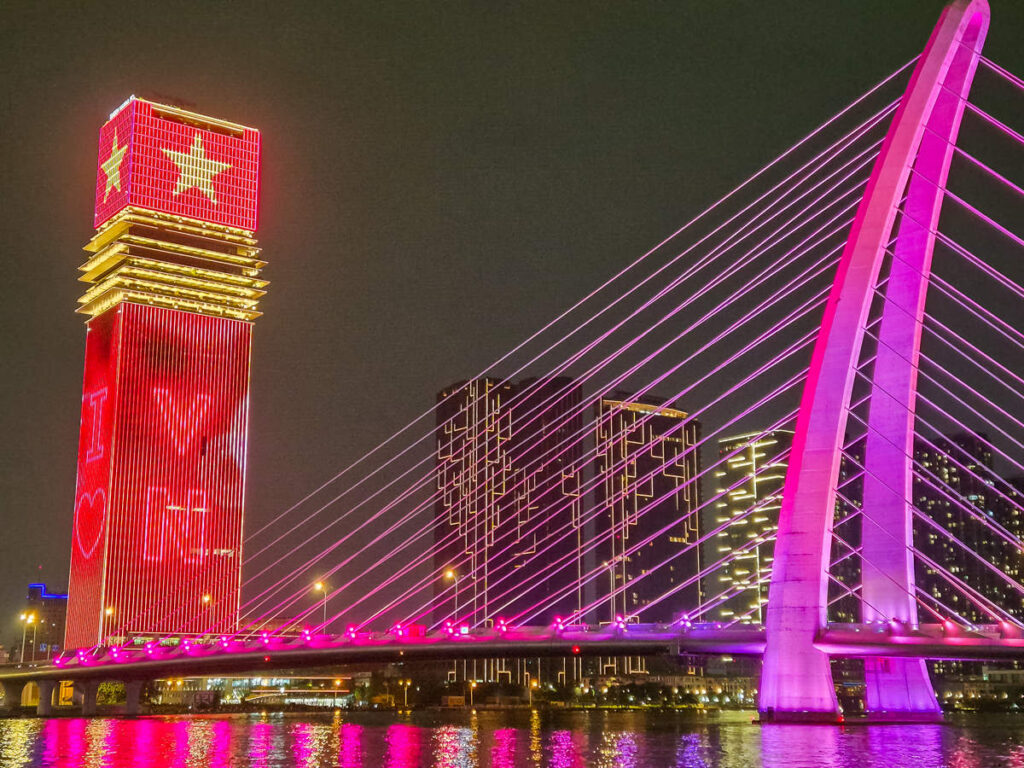 Skyline View Ho Chi Minh Stadt Brücke