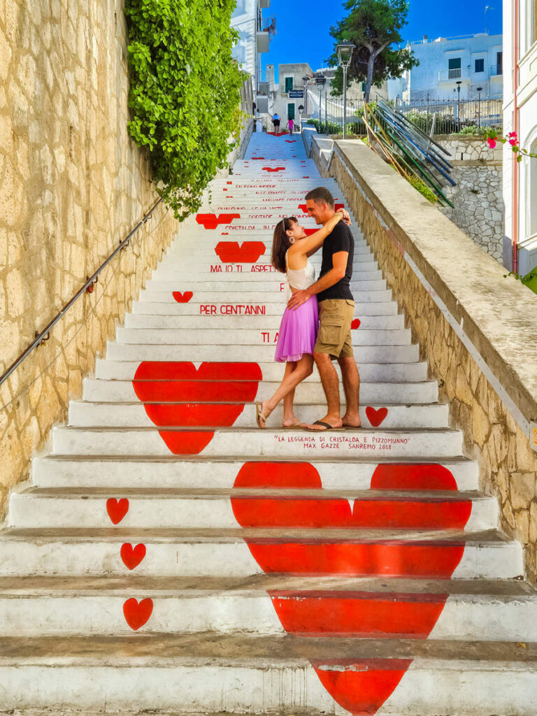 Scalinata dell'Amore (Die Treppe der Liebe) in Vieste